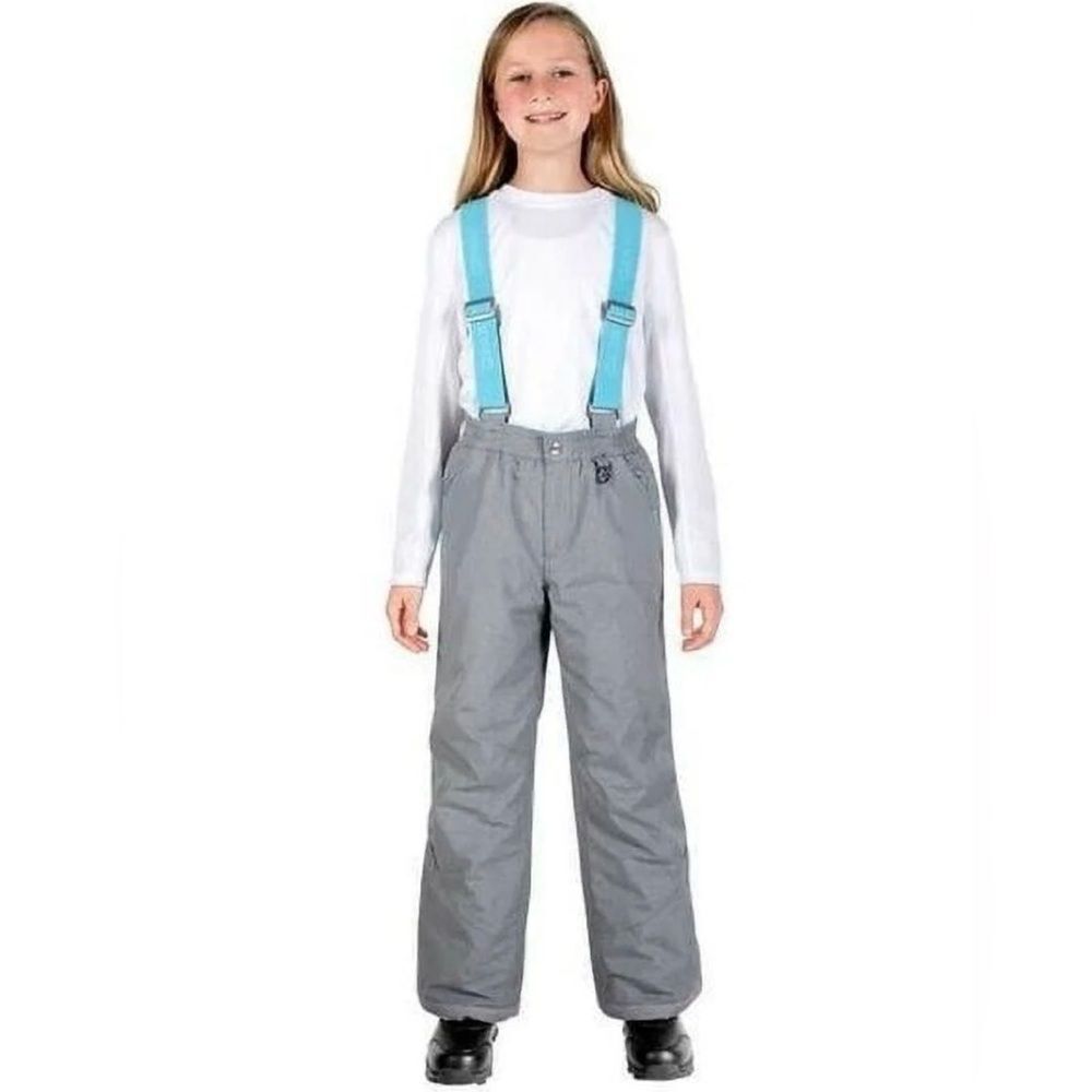 Gerry Youth size M 10/12 gray teal Performance Snow Pant with Suspenders